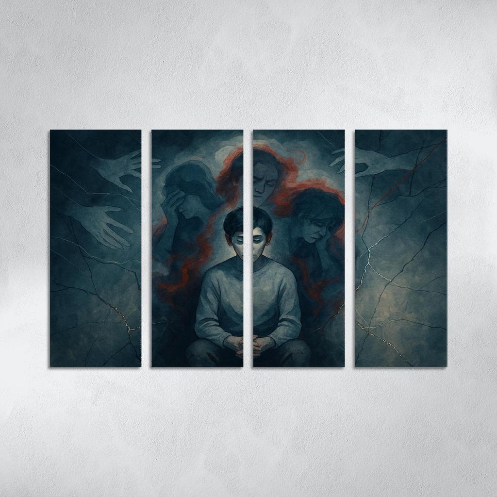 After The Sirens Quiet Mental Health And The Invisible Wounds framed paintings