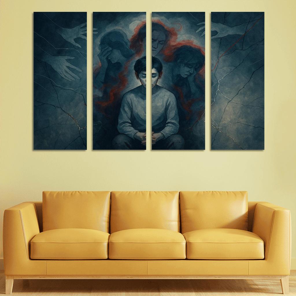 After The Sirens Quiet Mental Health And The Invisible Wounds framed paintings