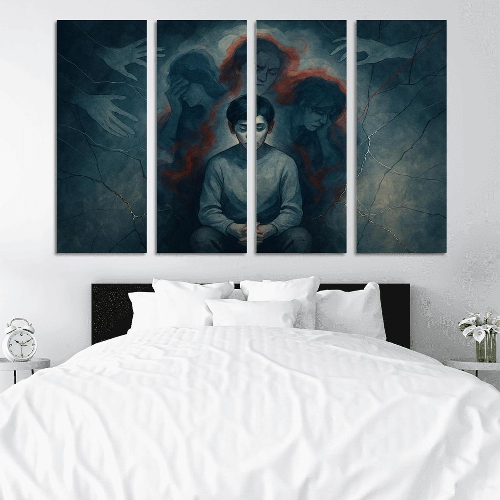After The Sirens Quiet Mental Health And The Invisible Wounds framed paintings