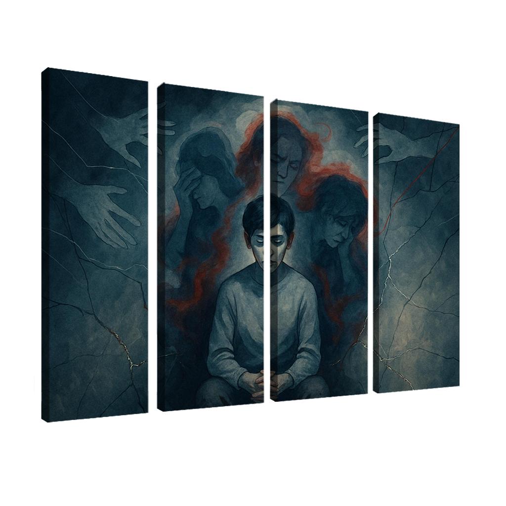 After The Sirens Quiet Mental Health And The Invisible Wounds framed paintings