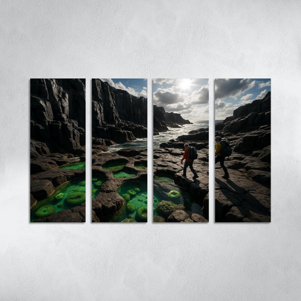 Basalt Cliff Tidepool Adventure Coast wall decor
