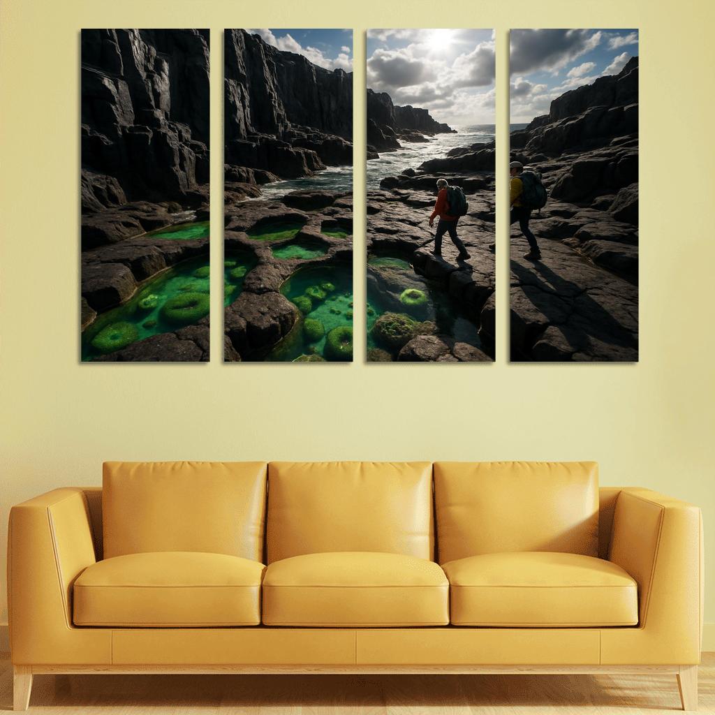 Basalt Cliff Tidepool Adventure Coast wall decor
