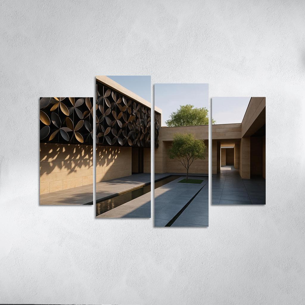 Kinetic Facade Courtyard House framed paintings