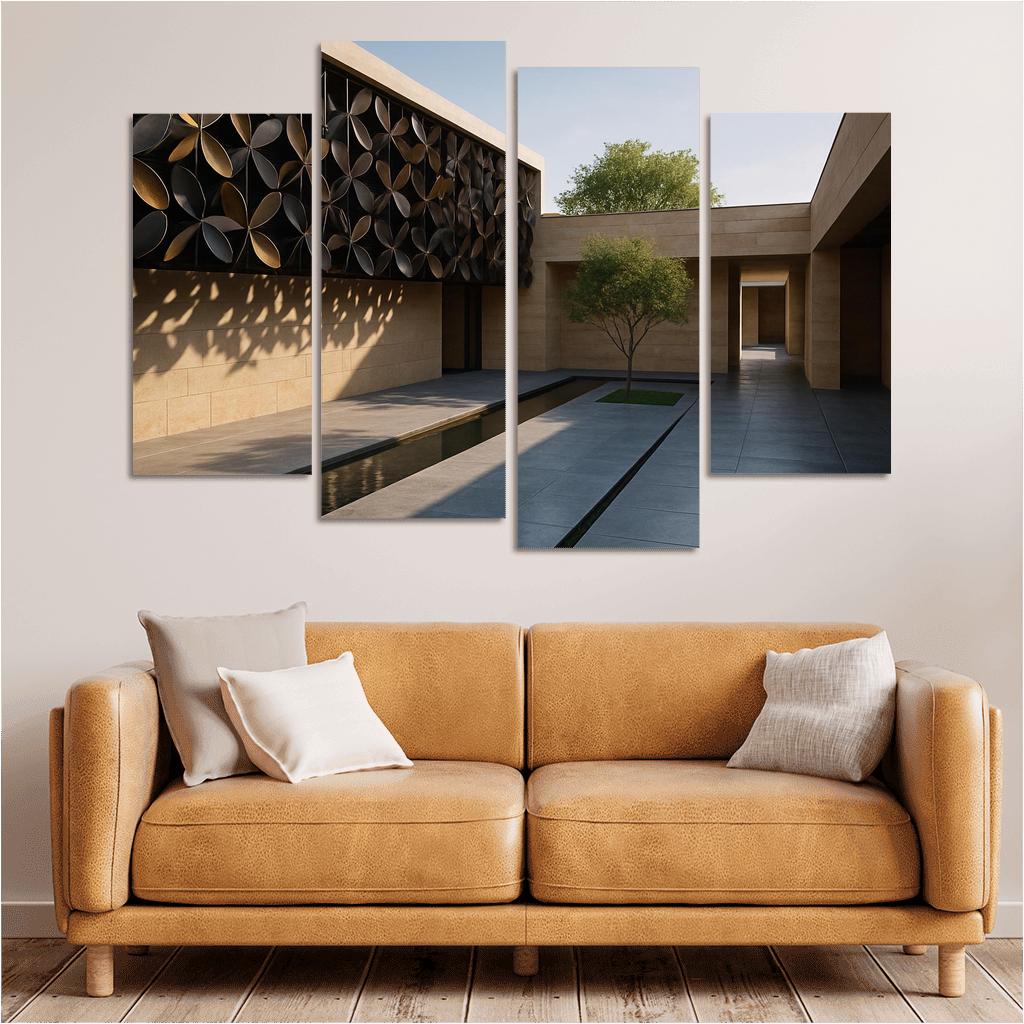 Kinetic Facade Courtyard House framed paintings