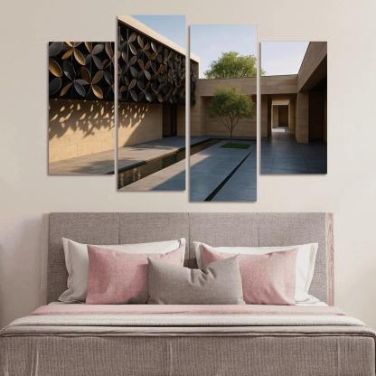 Kinetic Facade Courtyard House framed paintings
