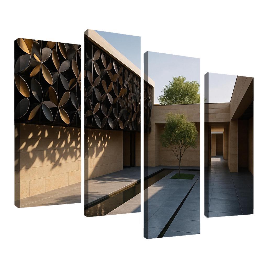 Kinetic Facade Courtyard House framed paintings