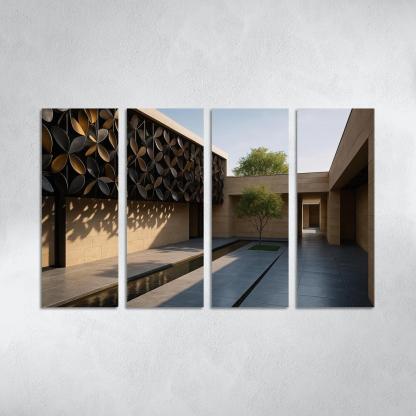 Kinetic Facade Courtyard House framed paintings
