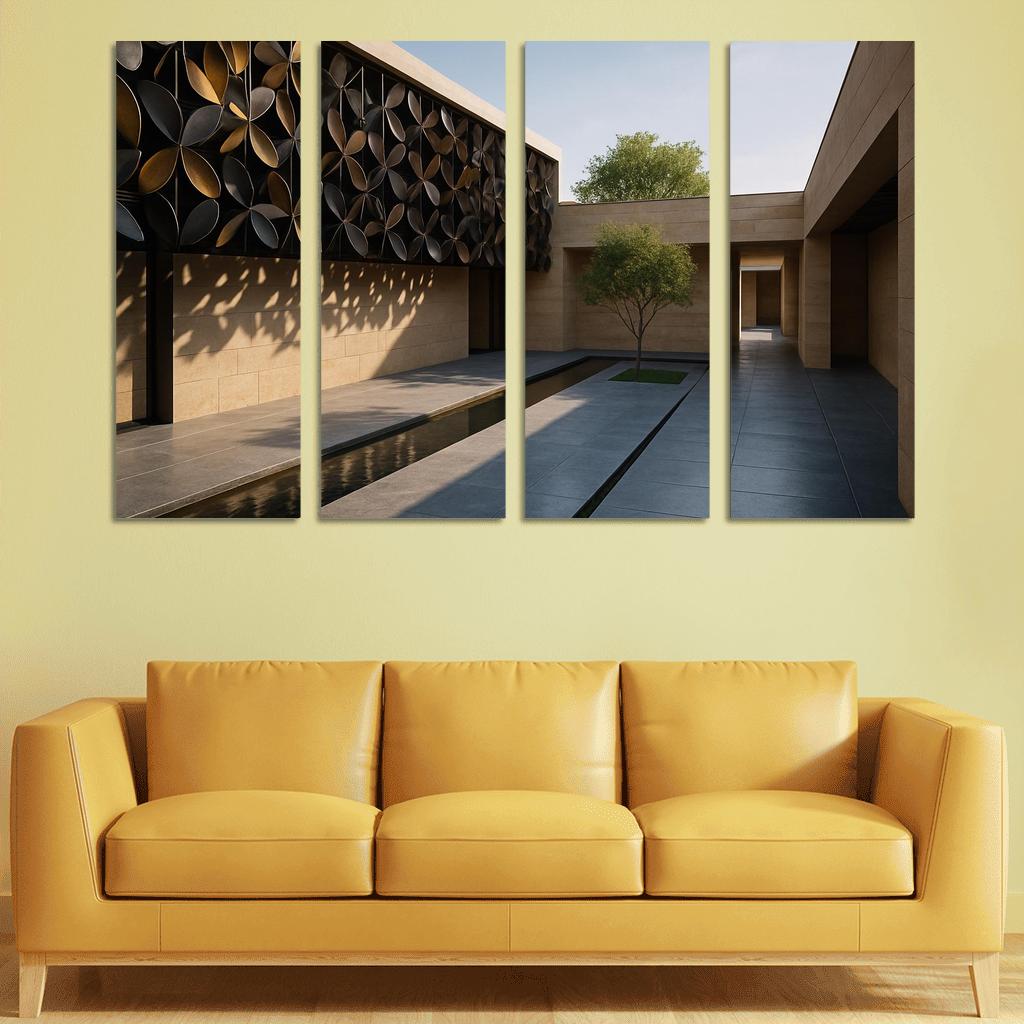 Kinetic Facade Courtyard House framed paintings
