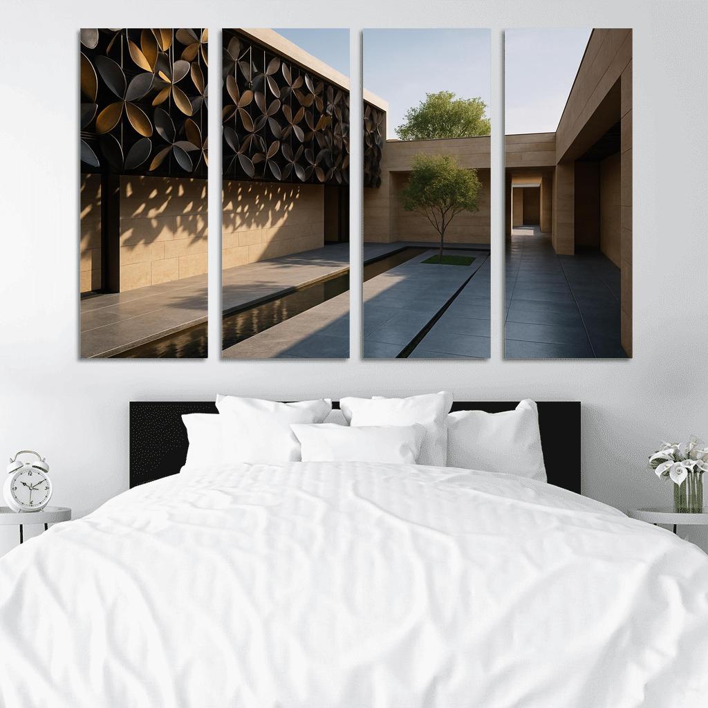 Kinetic Facade Courtyard House framed paintings