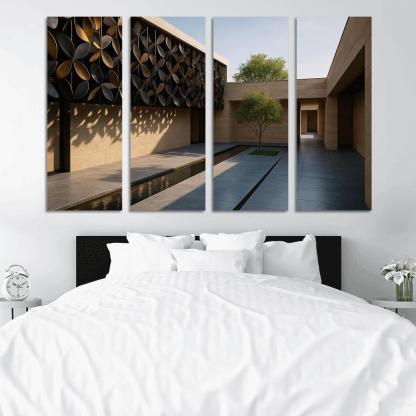Kinetic Facade Courtyard House framed paintings