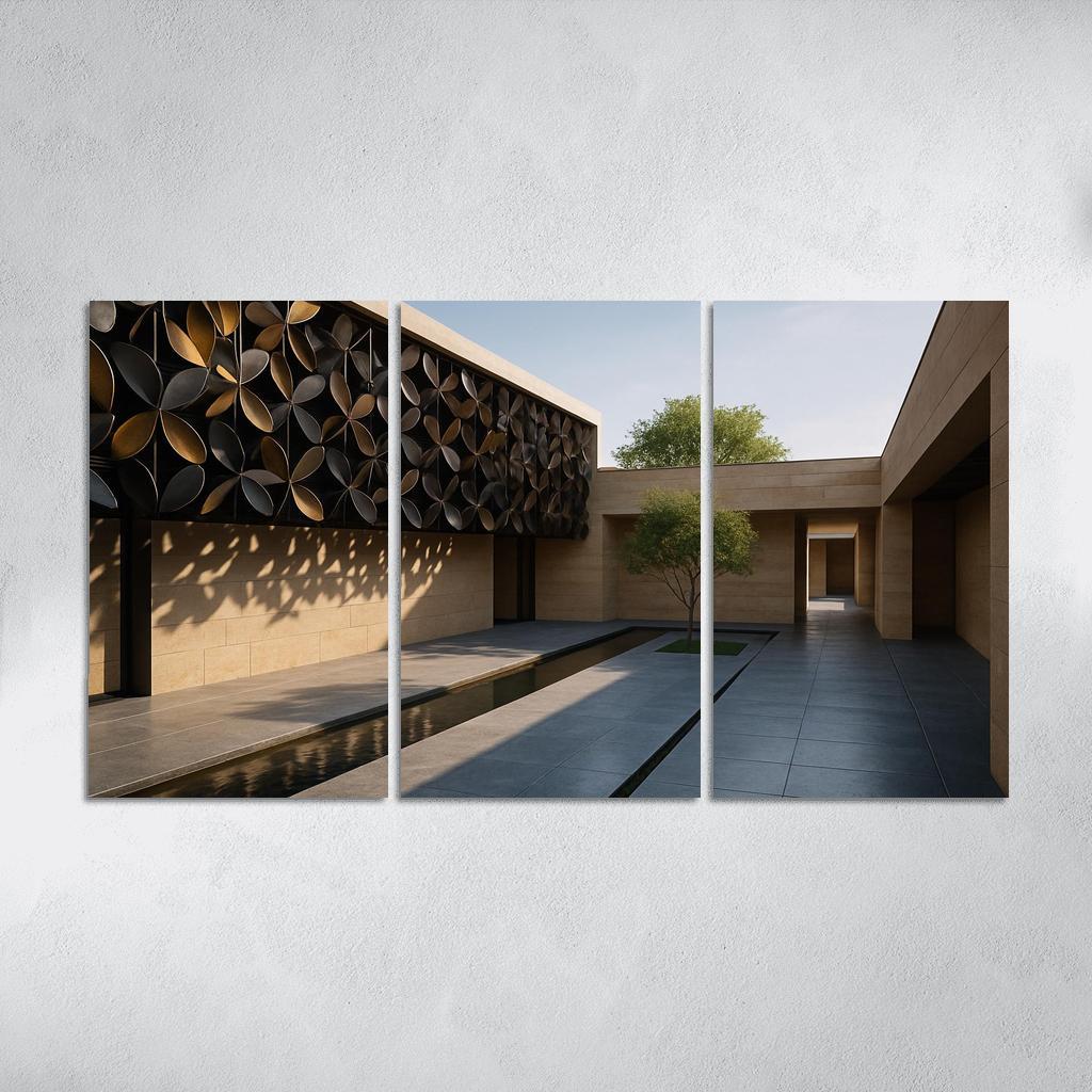 Kinetic Facade Courtyard House framed paintings