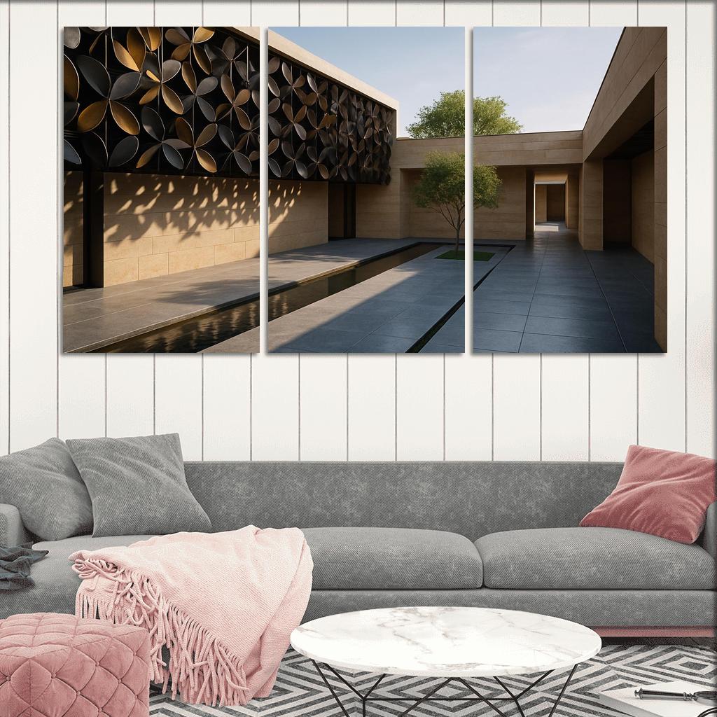 Kinetic Facade Courtyard House framed paintings