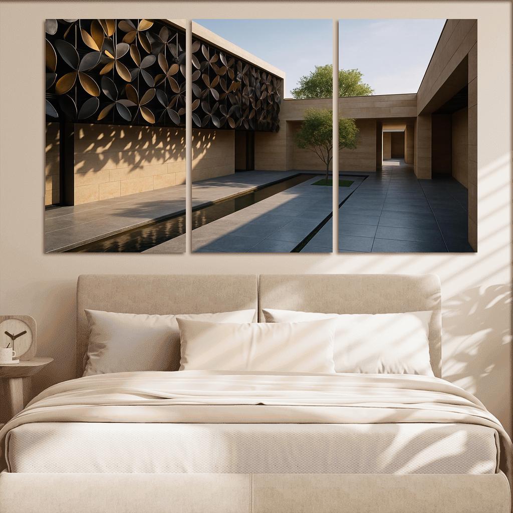 Kinetic Facade Courtyard House framed paintings