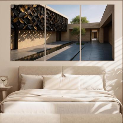 Kinetic Facade Courtyard House framed paintings