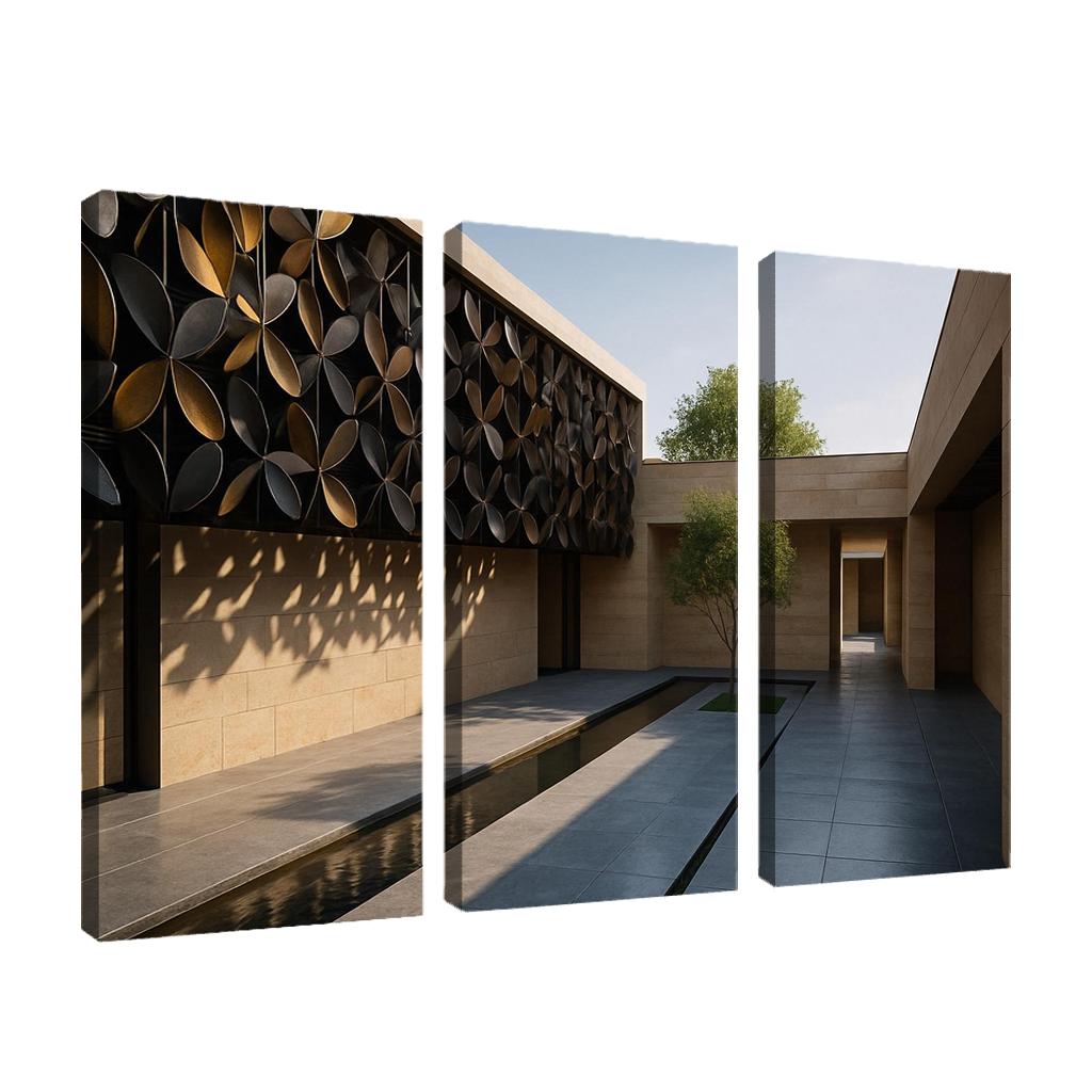 Kinetic Facade Courtyard House framed paintings