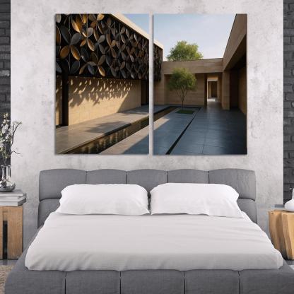 Kinetic Facade Courtyard House framed paintings