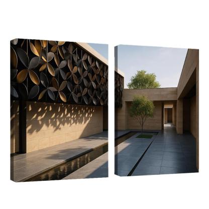 Kinetic Facade Courtyard House framed paintings