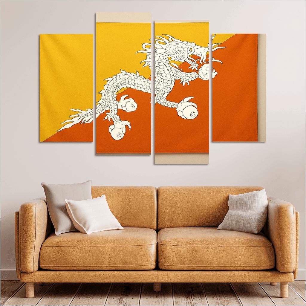 Thunder Dragon Emblem The Flag Of Bhutan premium artwork frames