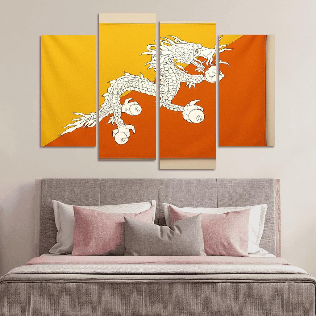 Thunder Dragon Emblem The Flag Of Bhutan premium artwork frames