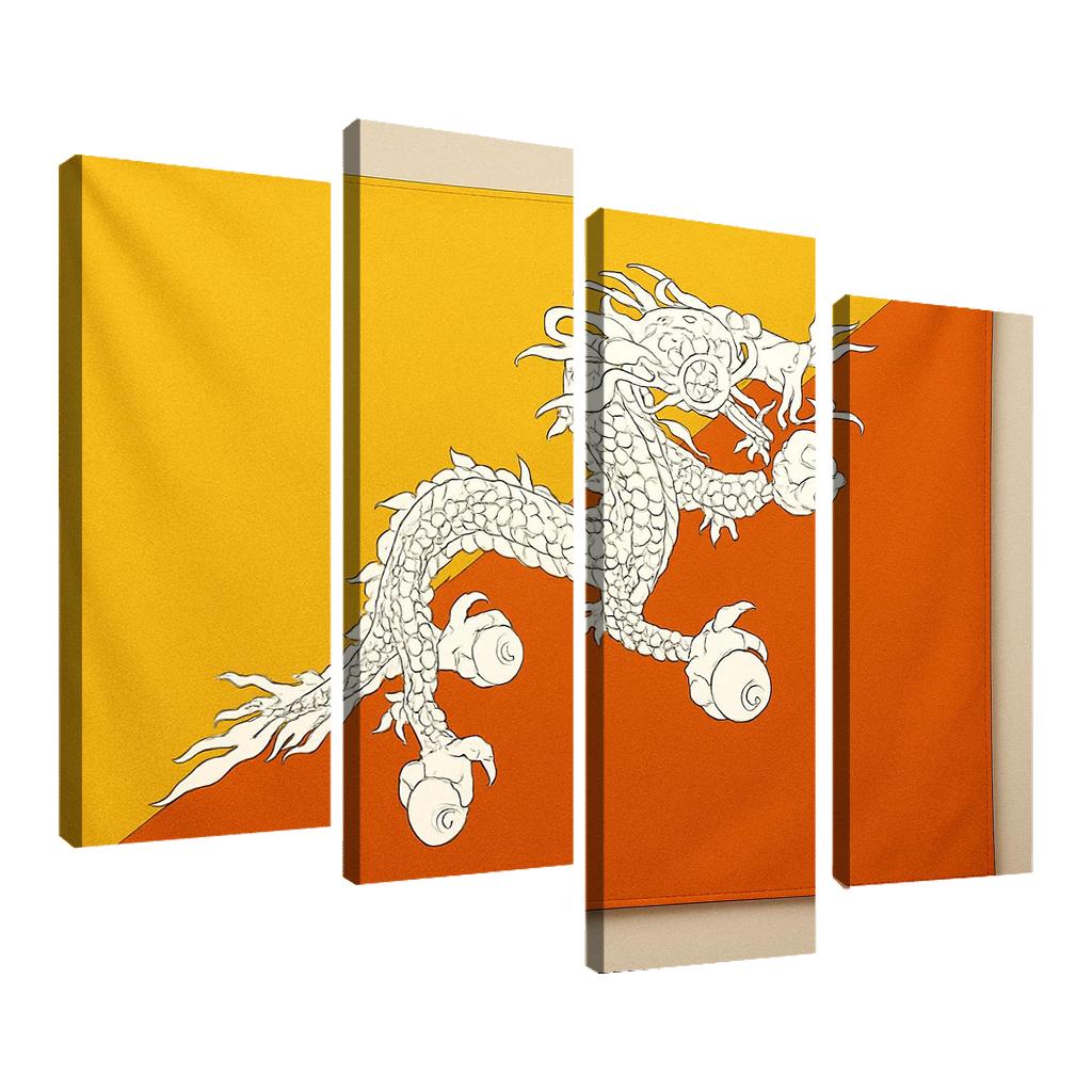 Thunder Dragon Emblem The Flag Of Bhutan premium artwork frames