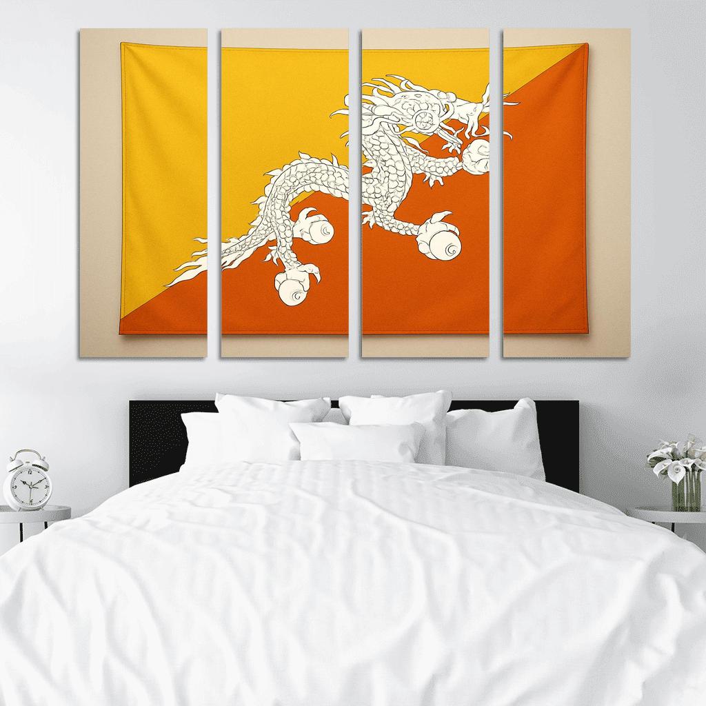 Thunder Dragon Emblem The Flag Of Bhutan premium artwork frames