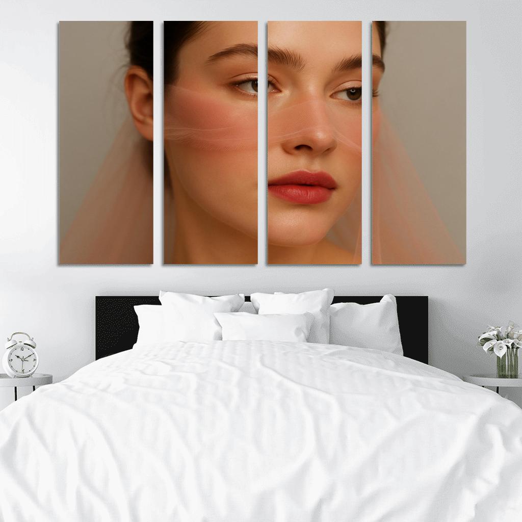 Soft Focus Blush Veil Makeup wall art