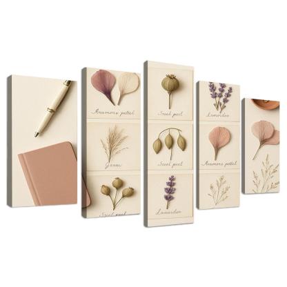 Pressed Flower Herbarium Mosaic framed paintings