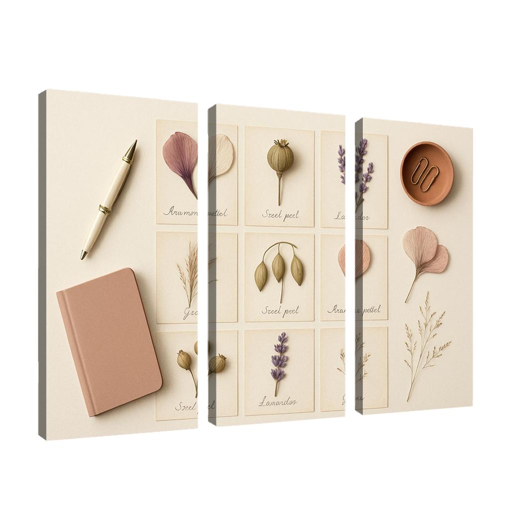 Pressed Flower Herbarium Mosaic framed paintings