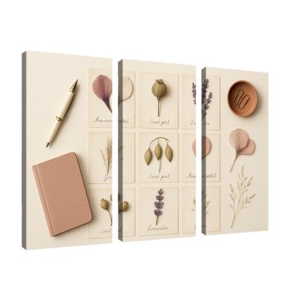 Pressed Flower Herbarium Mosaic framed paintings