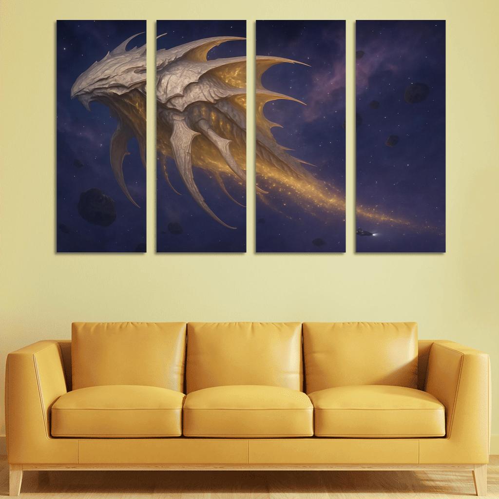 The Boneplated Star Grazer oil paintings frame
