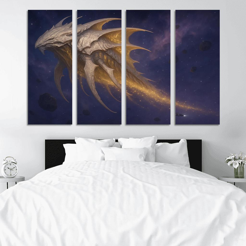 The Boneplated Star Grazer oil paintings frame