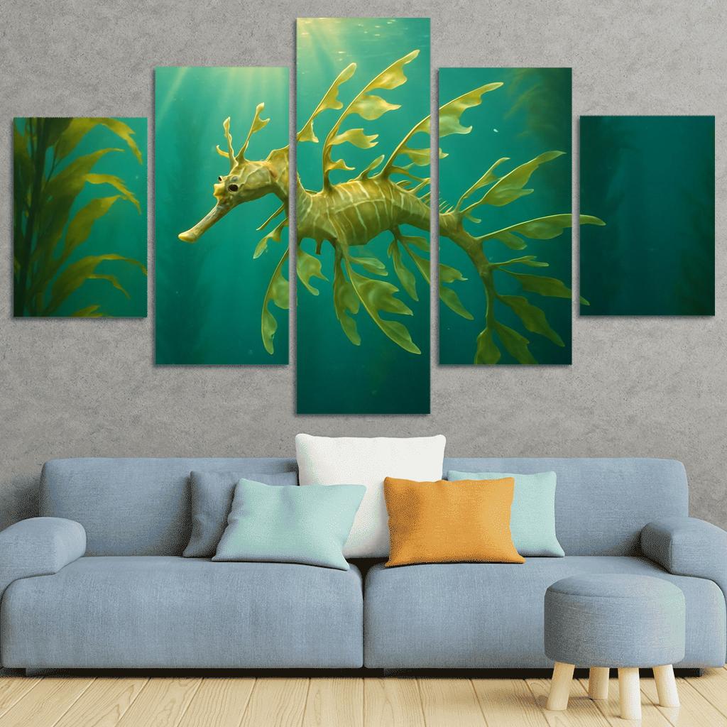 Leafy Seadragon Drifting Through Kelp Forest Light wall decor