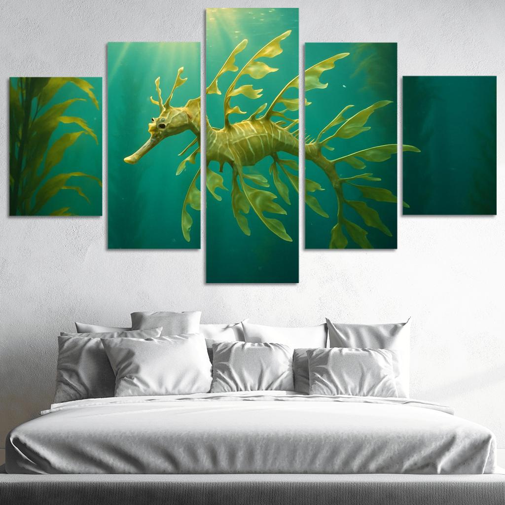 Leafy Seadragon Drifting Through Kelp Forest Light wall decor