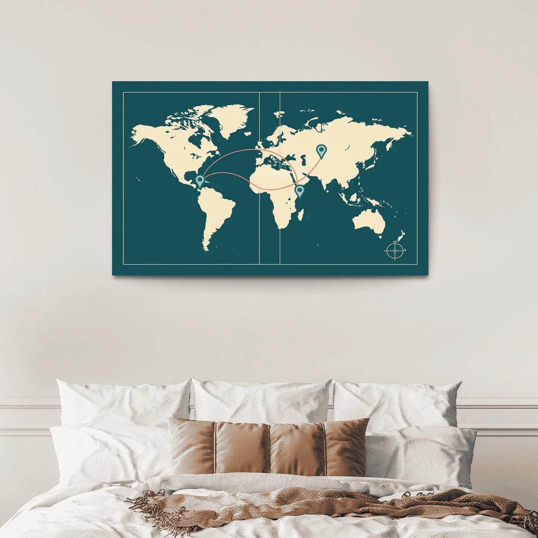 The Twin Meridian Exchange abstract paintings frame