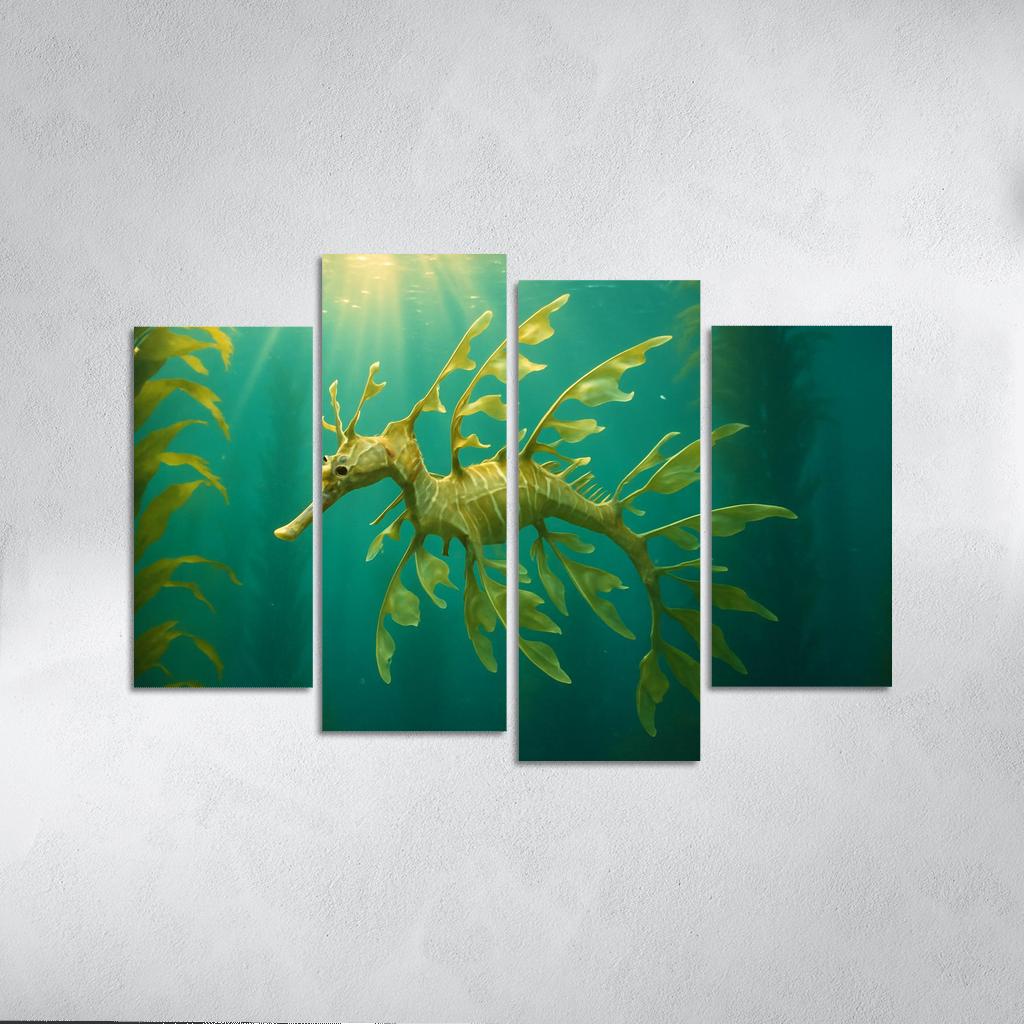 Leafy Seadragon Drifting Through Kelp Forest Light wall decor
