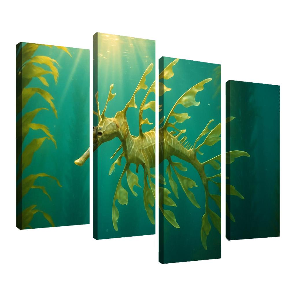 Leafy Seadragon Drifting Through Kelp Forest Light wall decor