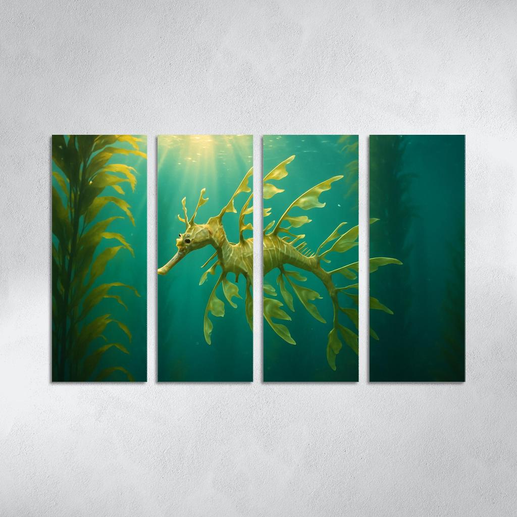 Leafy Seadragon Drifting Through Kelp Forest Light wall decor
