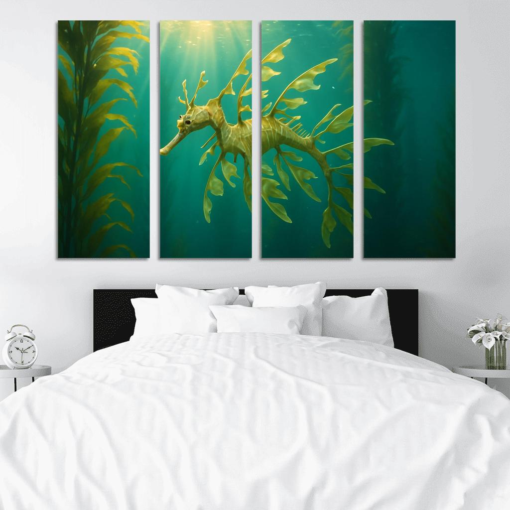 Leafy Seadragon Drifting Through Kelp Forest Light wall decor