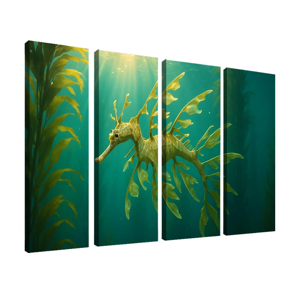 Leafy Seadragon Drifting Through Kelp Forest Light wall decor