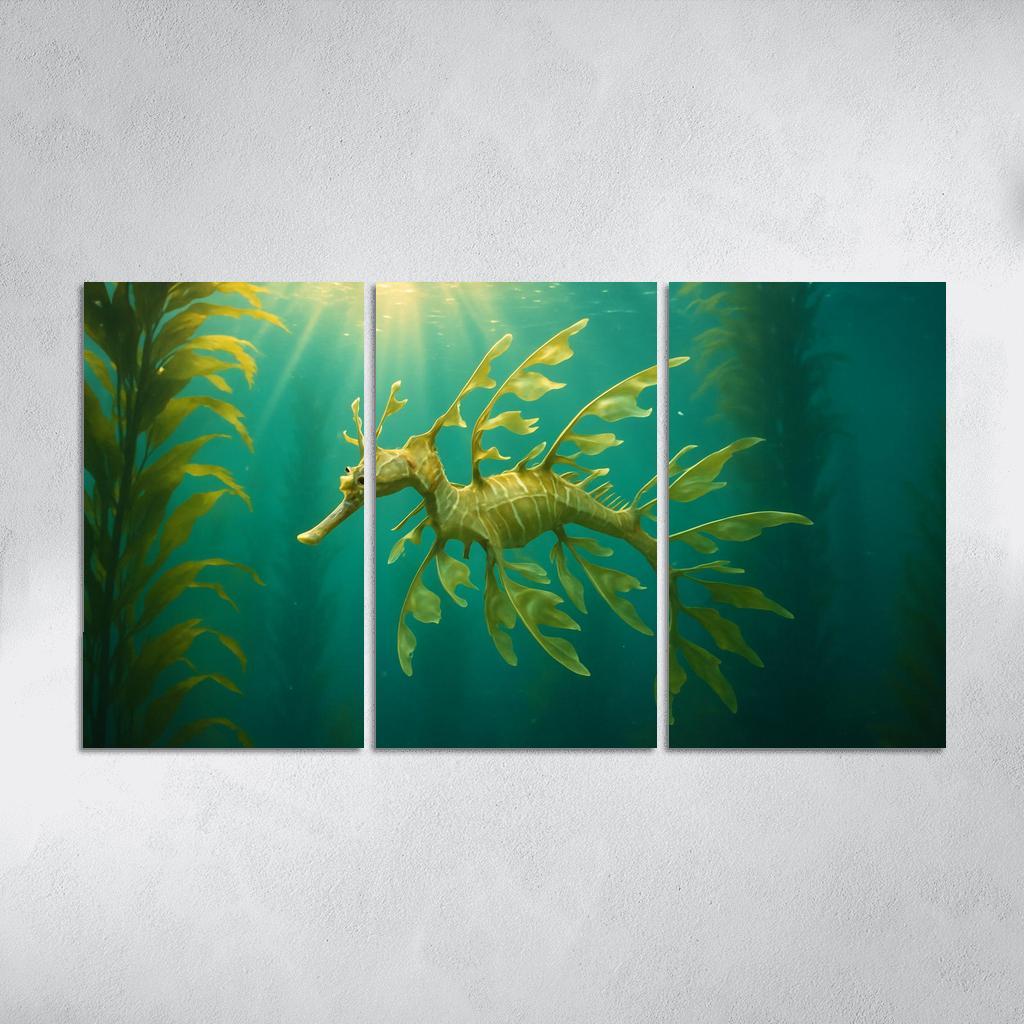 Leafy Seadragon Drifting Through Kelp Forest Light wall decor