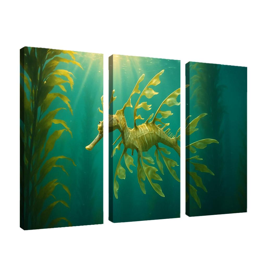 Leafy Seadragon Drifting Through Kelp Forest Light wall decor