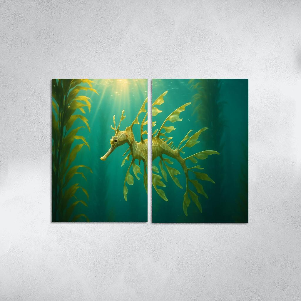 Leafy Seadragon Drifting Through Kelp Forest Light wall decor