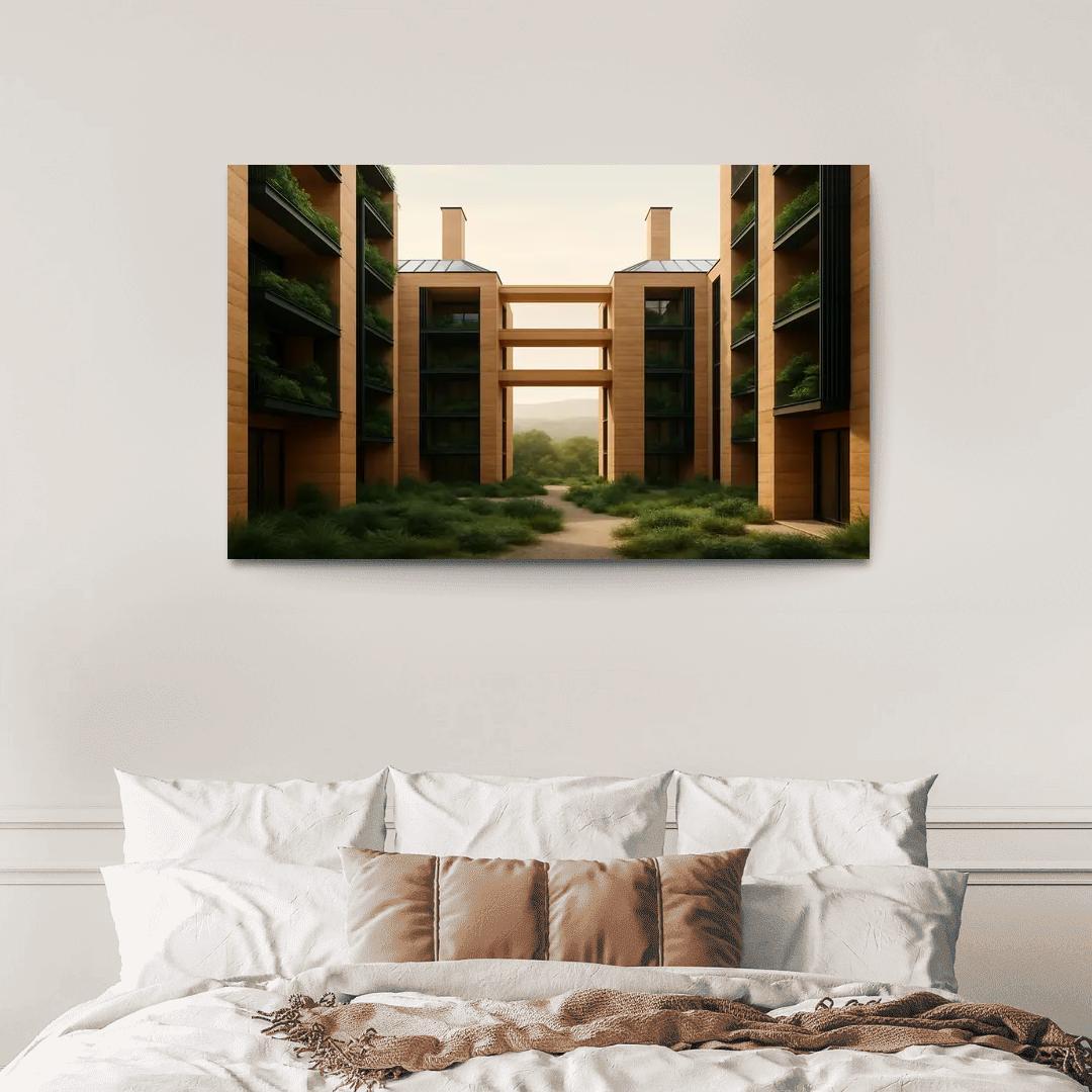 Carbon Negative Rammed Earth Atrium Towers one-piece frames