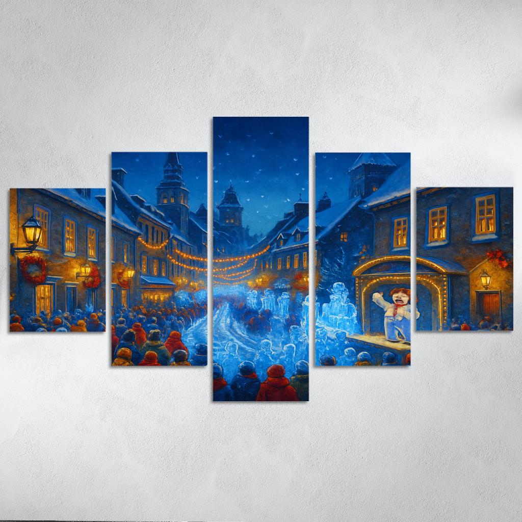 Quebec Winter Carnival Quebec City Canada abstract paintings frame