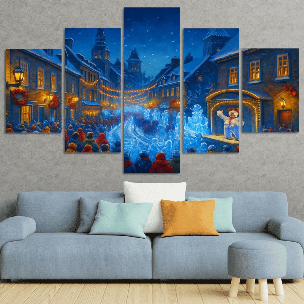 Quebec Winter Carnival Quebec City Canada abstract paintings frame