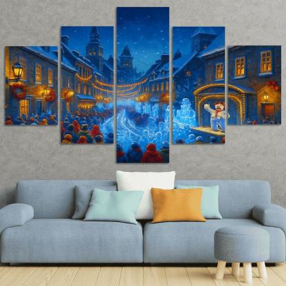 Quebec Winter Carnival Quebec City Canada abstract paintings frame