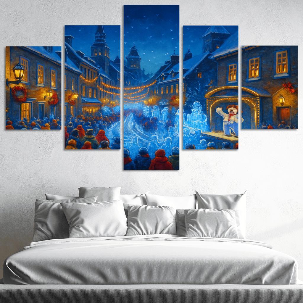 Quebec Winter Carnival Quebec City Canada abstract paintings frame