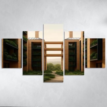 Carbon Negative Rammed Earth Atrium Towers one-piece frames