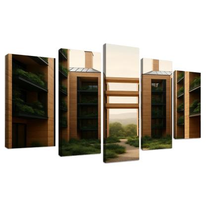 Carbon Negative Rammed Earth Atrium Towers one-piece frames