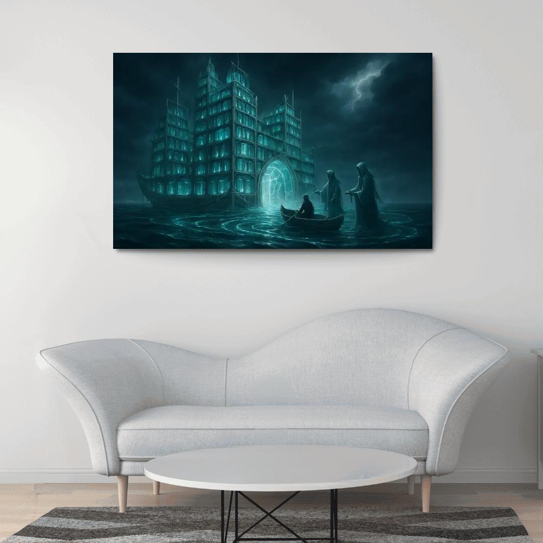 The Tideglass Archives A Library That Floats Between Oceans And Time modern paintings frame